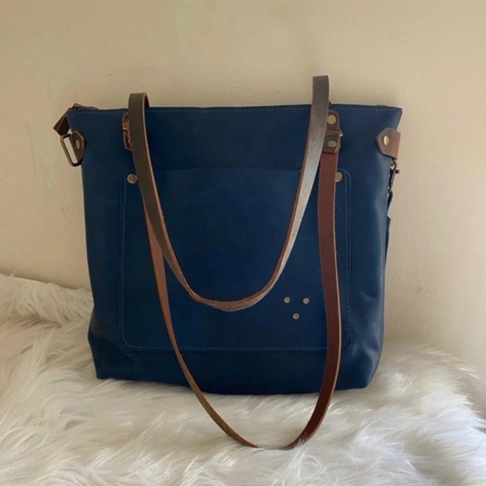 InBlue Small Leather Tote